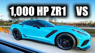 Getting Owned By Street Speed 717s 1,000 HP C7 ZR1