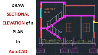 How To Draw a Sectional Elevation of a Plan in AutoCAD[Complete Tutorial].