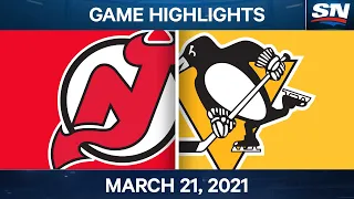 NHL Game Highlights | Devils vs. Penguins – Mar. 21, 2021