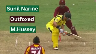 Michael Hussey's Struggle Against Narine's Spin | Battle of The Best
