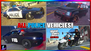 *SOLO* How To Get ALL Police Vehicles In GTA 5 Online! (All Rare Cop Car Locations Guide)