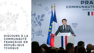 Discours du Président Emmanuel Macron à la communauté française en République tchèque.