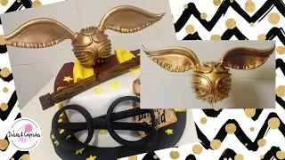 Como Hacer La Snitch Dorada De Harry Potter en fondant