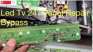 Led TV panel repairing bypass method With another T-con. #led #panelrepair #ledrepair