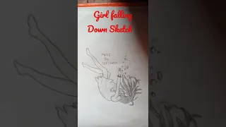 Girl Falling down in water sketch|#sketch#girlsketch#amazing