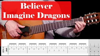 Guitar Cover - Believer - Imagine Dragons Guitar Tabs Tutorial