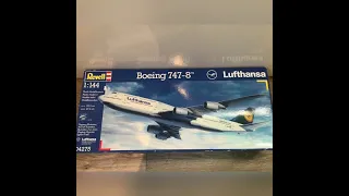 Revell 1/144 Boeing 747-8 Lufthansa Unboxing video