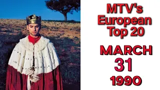 MTV's European Top 20 (}{) 31 MARCH 1990