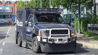 *RARE* Metropolitan Police Armoured FORD F450 Jankel spotted leaving Heathrow police station!