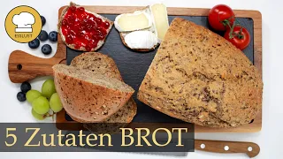 5 Zutaten VOLLKORNBROT  - auch für Anfänger geeignet