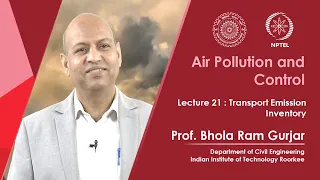 Lecture 21: Transport Emission Inventory