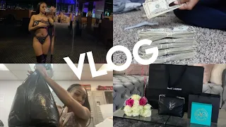 STRIPPER VLOG | WEEKEND IN MY LIFE AS A STRIPPER: BACK IN THE CLUB , VDAY GIFTS + MONEY COUNT