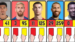 Comparison : Number Of Yellow & Red Cards Of Famous Footballers