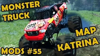 Spin Tires|Mod Review #55 - Pastrana Monster Truck at Katrina Map