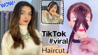 Trying Viral Tiktok Haircut Hack || Amazing Results || SHOCKED!!!!