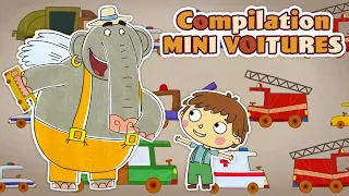 Compilation: Les petites voitures avec Prabou et Niko. Dessin animé pour enfants.