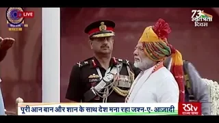 PM Narendra Modi unfurls Indian Flag at Red Fort on 73rd Independence Day