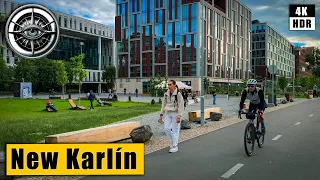 New Karlín - walk in neighborhood of Prague 🇨🇿 Czech Republic 4k HDR ASMR