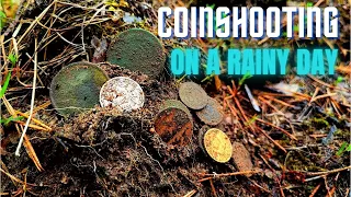 WHAT YOU CAN FIND ON A RAINY DAY in a forest with a Metal Detector | Nice coins & silver