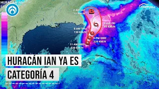 Ian se convierte en huracán categoría 4 en su camino a Florida, EU