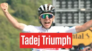 Tadej Pogacar TAKES DOWN Jonas Vingegaard In Stage 20 Sprint In The Tour de France 2023