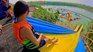Adrenaline-Packed Slip & Fly Slide at Udon Waterworld Waterpark Thailand