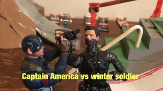 Captain America vs Winter soldier stop motion remake