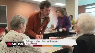 College student resides at senior living center