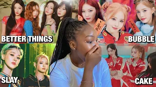 AESPA, STAYC, ITZY & EVERGLOW MV REACTION |GIRL GROUP EDITION | I am in trouble😈