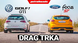 Golf 7 GTI vs Focus ST - DRAG TRKA