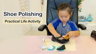 Shoes Polishing - Practical Life Activity Age 3Y+ Lessons from Aii School