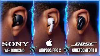 Ultimate Battle: Sony WF-1000XM5 vs Airpods Pro 2 vs Bose Quietcomfort II