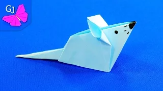 Оригами Мышка из бумаги - Символ Нового 2020 года