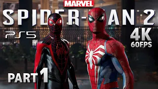 SPIDER-MAN 2 PS5 Gameplay Walkthrough Part 1 [FULL GAME] 4K 60FPS UHD - No Commentary