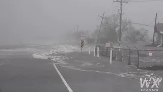 Hurricane Zeta extreme winds, storm surge, power flashes, damage