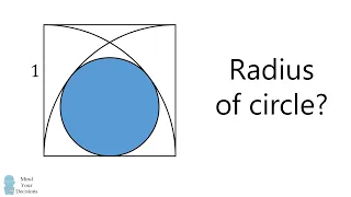 Circle Between Quarter-Circles: Solve For Its Radius