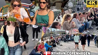 Nyhavn Harbour Copenhagen🇩🇰Denmark || 4K Walking tour || Street Food || Best Tourist Attraction