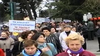 Protesta e aktorëve - (18 Mars 1999)