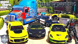 GTA 5 - Stealing Transformers Movie Vehicals with Michael! | (GTA V Real Life Cars #45)