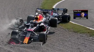 Verstappen VS Hamilton Crash | + Team Radio | Monza Grand Prix 2021