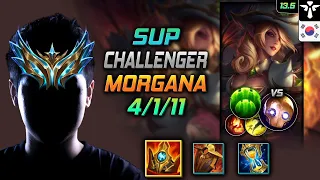챌린저 서폿 모르가나 템트리 룬 슈렐 수호자 - Challenger Morgana Support vs Blitzcrank - 롤 KR 13.5