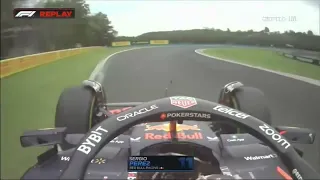 Sergio Perez Crashes Three Minutes Into The 2023 Hungarian Grand Prix Weekend
