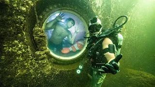 Living in World's Oldest UNDERWATER HOTEL!! (24hrs Underwater)