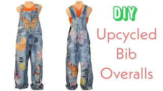 How To Upcycle Overalls / Patching Distressing Bleaching Applique