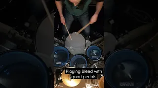 Quad Pedal Drummer playing "Bleed" by Meshuggah With Ease #shorts #drums #music #youtubeshorts #yt