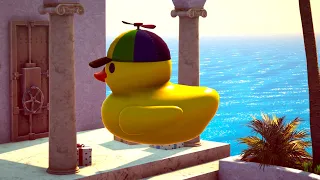 Placid Plastic Duck Sim: Helicopter duck goes exploring