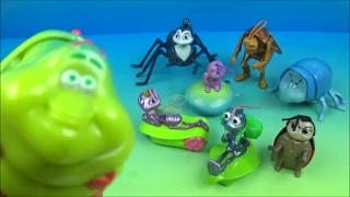 1998 DISNEY PIXAR A BUG'S LIFE SET OF 8 McDONALD'S HAPPY MEAL COLLECTION TOYS VIDEO REVIEW