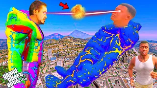 FRANKLIN STEALING 4 ELEMENTAL GOD POWERS TO SAVE AVENGERS FROM ALL FATHER SUN GOD IN GTA 5 !