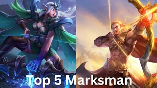 Top 5 Marksman to Play in 2023 #moba #cot