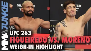 Deiveson Figueiredo beats buzzer at UFC 263 weigh-in for Brandon Moreno rematch